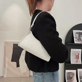 Rhombus Women's PU Leather Shoulder Bag with Zipper