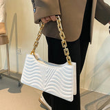 Rhombus Women's Shoulder Bag Solid Zipper Handbags