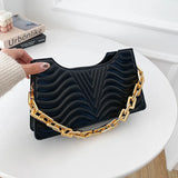 Rhombus Women's Leather Shoulder Bag Zipper Handbag