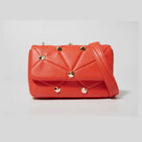 Quilted Rivet Crossbody Bag for Women - Small Flap Purses