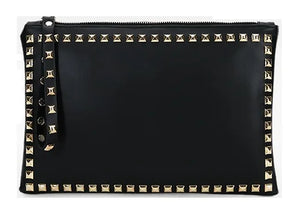 Rivet High Leather Handbag Crossbody Shoulder Bag Envelope Clutch