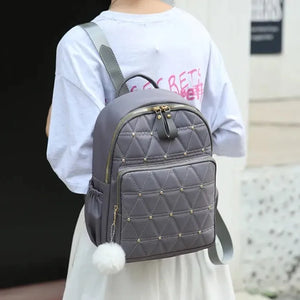 Rivet Women Backpack High Oxford School Backpacks female Shoulder Bags