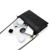 Rivet Women Crossbody Bag PU Leather Wrist Strap Clutch Purses