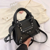 Rivet Women Handbags PU Leather Shoulder Bag Y2K Accessories