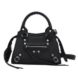 Rivet Women Handbags PU Leather Shoulder Bag Y2K Accessories