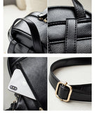 Small Rivet Women Backpack for Girls PU Leather Travel Shoulder Bag