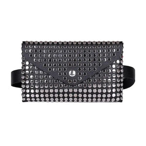 Rivets Waist Pack Fanny Pack Small Women Waist Bag Punk Style Belt Bag