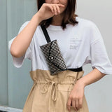 Rivets Waist Pack Fanny Pack Small Women Waist Bag Punk Style Belt Bag