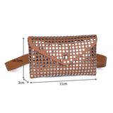Rivets Waist Pack Fanny Pack Small Women Waist Bag Punk Style Belt Bag