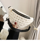 Rivets Waist Pack Fanny Pack Small Women Waist Bag Phone Pouch