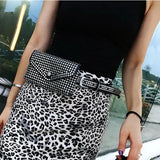 Rivets Waist Pack Fanny Pack Small Women Waist Bag Phone Pouch Punk Belt Bag