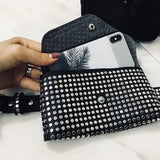 Rivets Waist Pack Fanny Pack Small Women Waist Bag Phone Pouch Punk Belt Bag