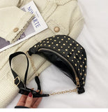 Rivets Waist Pack Fanny Pack Small Women Waist Bag Phone Pouch