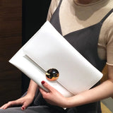 Rivets Envelope Clutch Bag PU Leather Crossbody Messenger Bag Female Shoulder Ba