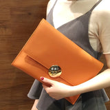 Rivets Envelope Clutch Bag PU Leather Crossbody Messenger Bag Female Shoulder Ba