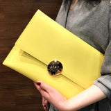 Rivets Envelope Clutch Bag PU Leather Crossbody Messenger Bag Female Shoulder Ba