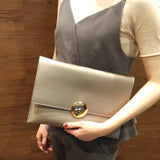 Rivets Envelope Clutch Bag PU Leather Crossbody Messenger Bag Female Shoulder Ba
