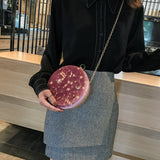 Women Shoulder Bag Starry Sky Crossbody Suede Messenger Small Purses