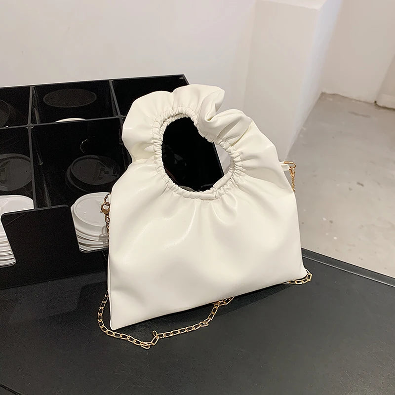 Ruffle Handle Crossbody Bags for Women Ladies Messenger