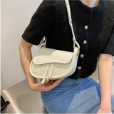 Small Shoulder Bags for Women Solid PU Leather Crossbody Messenger Bag