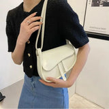 Small Shoulder Bags for Women Solid PU Leather Crossbody Messenger Bag