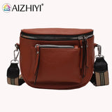 Soft Leather Crossbody Bag for Women - Casual Chest Belt Pack for Outdoor Travel