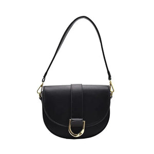 Saddle Women Shoulder Bags Wide Strap Handbags Pu Leather Crossbody Messenger Ba