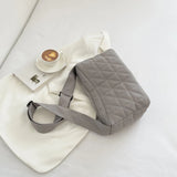 Cotton Padded Shoulder Bag Wide Belt for Travel Shopping