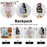 Girl Rabbit Backpack School Backpack Nylon Large Capacity Plaid Design