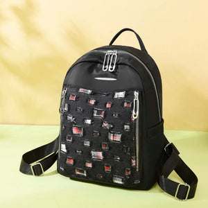 Teenage Girl School Bag, Women Backpack Solid Shoulder Bag