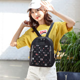 Teenage Girl School Bag, Women Backpack Solid Shoulder Bag