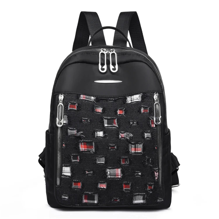 Teenage Girl School Bag, Women Backpack Solid Shoulder Bag