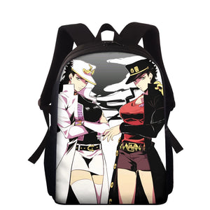 Cartoon Anime Pattern School Backpack for Boys Girls