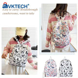 School Bags Butterfly Print Laptop Rucksack Student Shoulder Bag