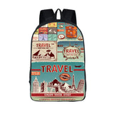 London Landscape/Eiffel Tower Schoolbag - Men/Women Backpack for Teenagers