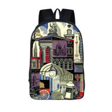 London Landscape/Eiffel Tower Schoolbag - Men/Women Backpack for Teenagers