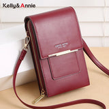 Soft PU Leather Mini Crossbody Phone Bags for Women