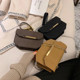 Scrub PU Crossbody Bag Chain Shoulder Handbag Totes Female Daily Bag