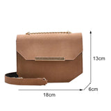 Scrub PU Crossbody Bag Chain Shoulder Handbag Totes Female Daily Bag