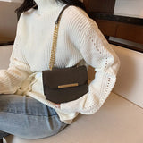 Scrub PU Crossbody Bag Chain Shoulder Handbag Totes Female Daily Bag