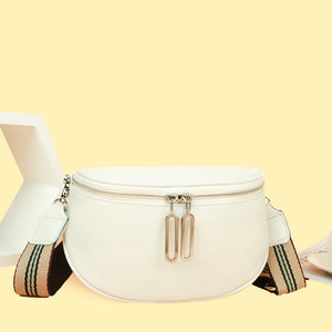 Women's Soft Leather Tote Bag Long Zipper Handbag