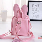 Sequin Kids Backpack Rabbit Ear PU Leather Girls Bag