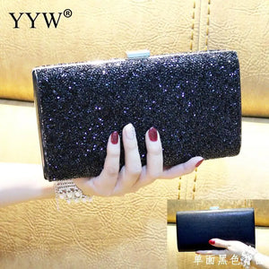 Sequin Evening Clutch Bag Party Wedding Box Bag Birthday Gift Shoulder Bag