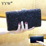 Sequin Evening Clutch Bag Party Wedding Box Bag Birthday Gift Shoulder Bag