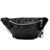 Sequin Fanny Pack Waist Bag Women Chest Pouch Shoulder Bag