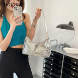 Sequin Shoulder Bag Women Handbag Totes Female Armpit Purse Top-Handle Bag