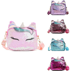 Sequin Unicorn Kid Bag Women Glitter Girl Cross body Bag