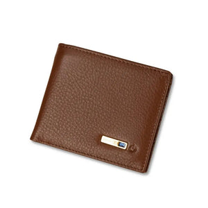 Sequined Men Wallet Smart Faux Leather Bluetooth Wallet Anti-lost GPS Purse