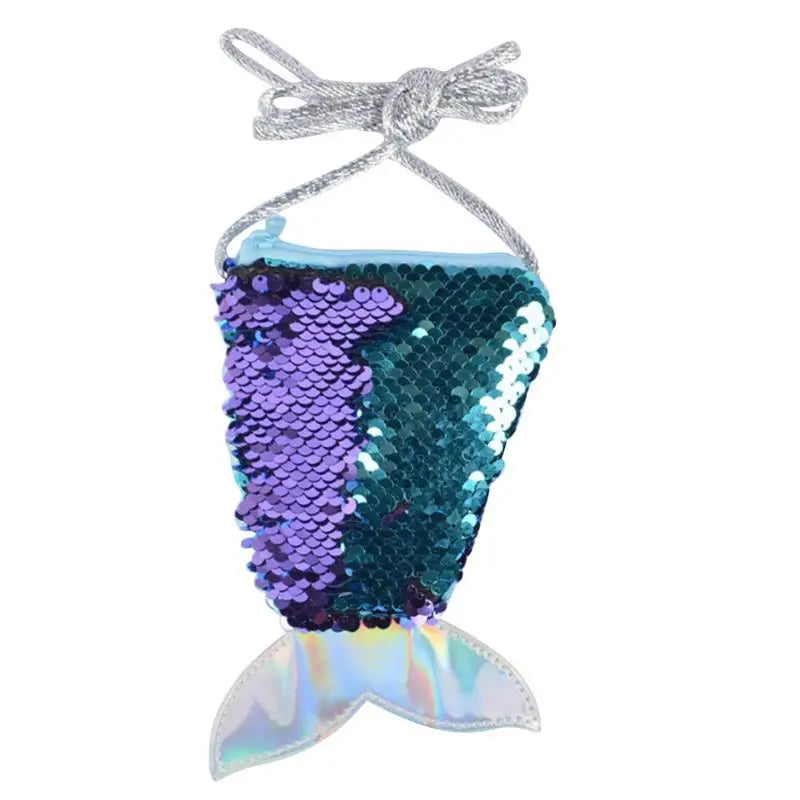 Sequins Mermaid Tail Coin Purse Ladies Sling Card Holder Money Pouch Party Gift