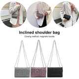 Sequins Underarm Shoulder Bag Female Leather Party Wedding Purses Handbag